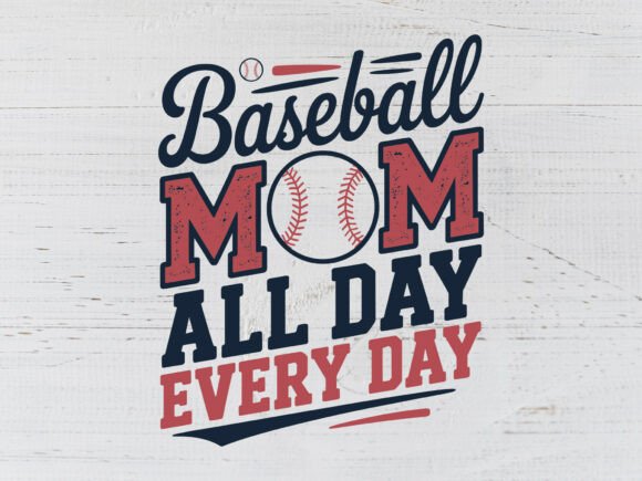 Baseball Mom SVG PNG for Custom Embroidery