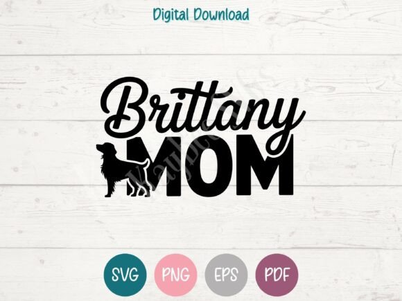 Brittany Spaniel Mom: A Charming Embroidery Design