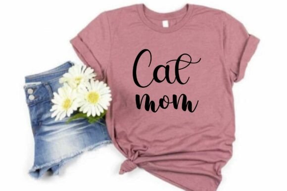 Cat Mom SVG for Mother's Day Embroidery