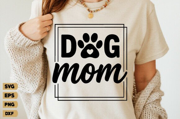Charming Dog Mom SVG for Embroidery Projects