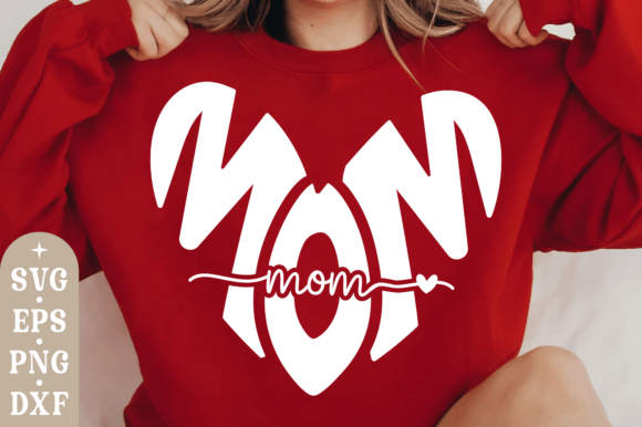 Charming Mom Heart SVG for Mother's Day