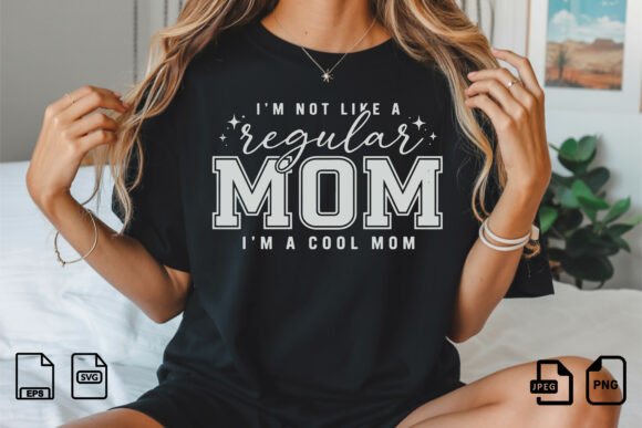 Cool Mom Typography Design for Embroidery