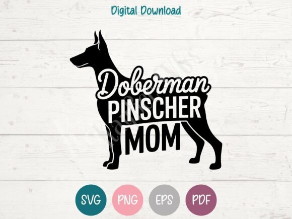 Doberman Pinscher Mom: A Heartwarming Embroidery Design