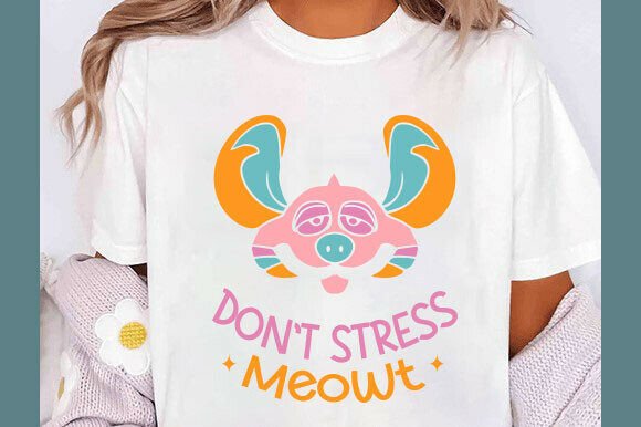 Don't Stress Meowt: A Whimsical Cat Mom Design