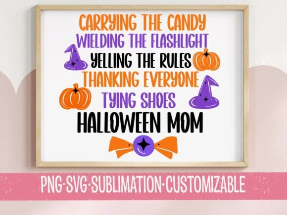 Halloween Mom SVG PNG for Embroidery
