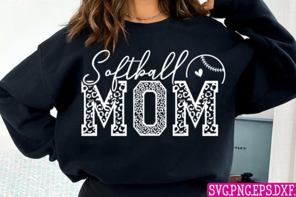 Leopard Softball Mom SVG: A Stylish Embroidery Choice