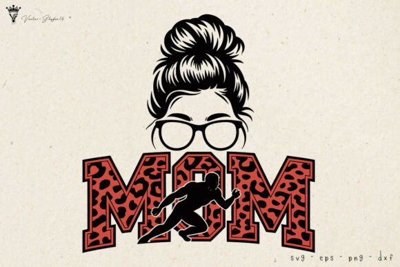 Messy Bun Sports Mom SVG: A Bold Embroidery Design