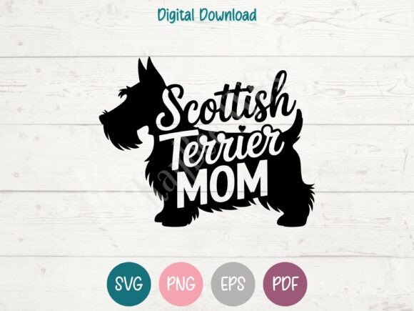 Scottish Terrier Mom: A Charming Embroidery Design