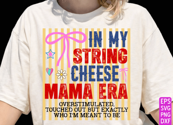String Cheese Mama Era SVG for Embroidery